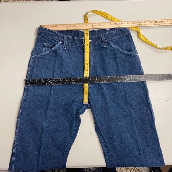 DICKIES Men’s  Carpenter Jeans Size Tag 34/30 Blue Hand measures 30/28 - Picture 8 of 9